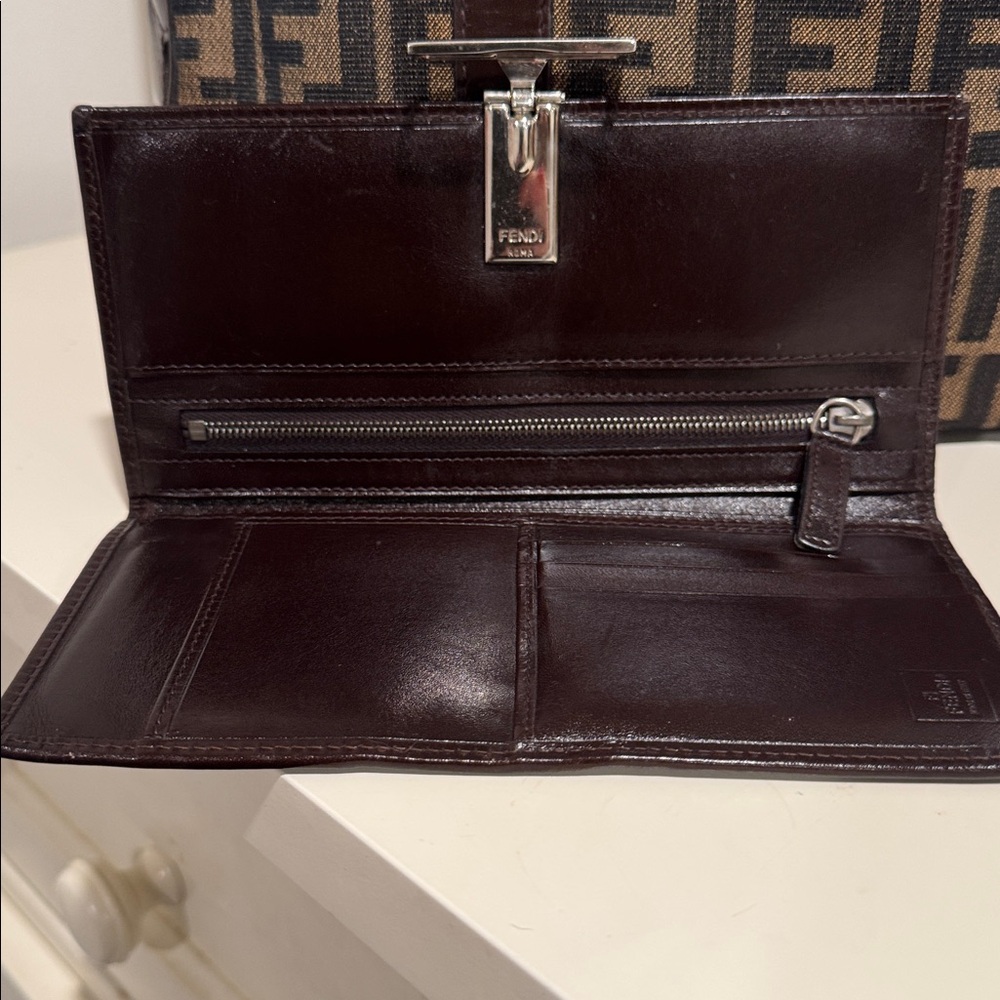 Fendi Zucca Vintage Top handle Boston Bag / Wallet bundle- Bag With COA - Picture 9 of 17